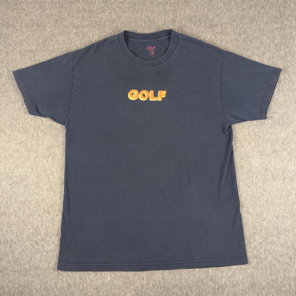 GOLF Wang Shirt Mens Large Blue Logo Tee T-Shirt Tagless Streetwear Tyler